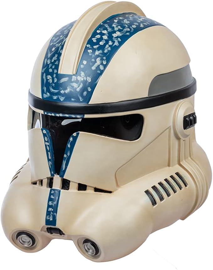 x-costume 冲锋队头盔,* 2 阶段克隆兵面具缩放头盔现代蓝色白色成人